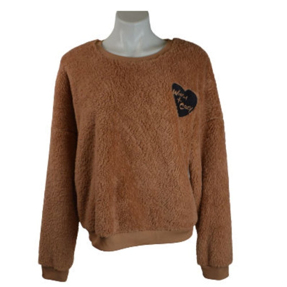 Zoe + Liv Teddy Bear Crewneck Sweater Size: 2XL